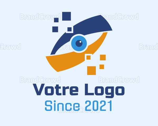 Pixel Digital Eye Logo