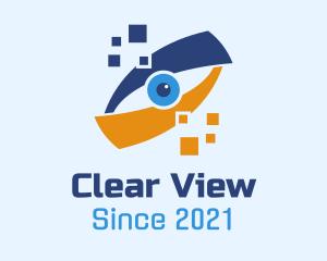 Pixel Digital Eye  logo design