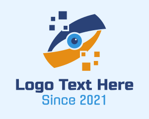 Cyber - Pixel Digital Eye logo design