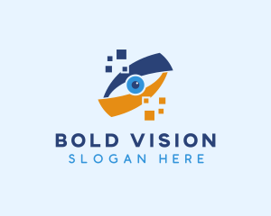 Pixel Digital Eye  logo design