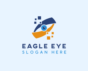 Pixel Digital Eye  logo design