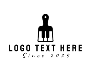 Keyboard - Musical Piano Paintbrush logo design