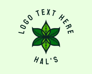 Green Organic Leaf  Logo