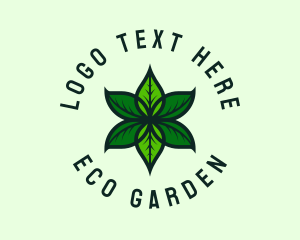 Green Organic Leaf  logo design