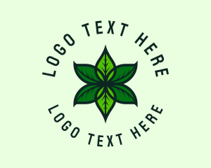 Green Organic Leaf  Logo