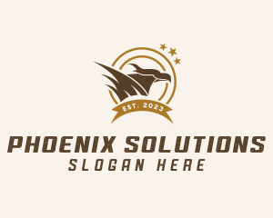 Military Phoenix Emblem logo design