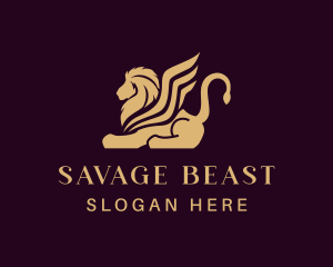 Lion Wing Beast logo design