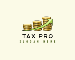 Taxation - Coin Bank Savings logo design