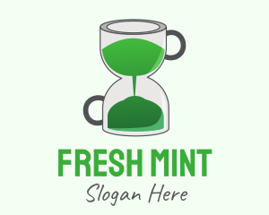 Mint - Tea Hour Glass logo design