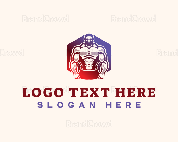 Muscle Gym Fitness Logo