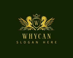Elegant Pegasus Crest Logo
