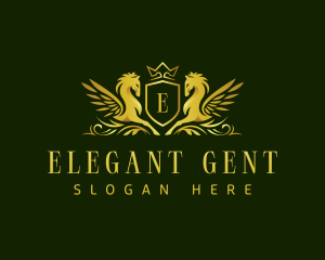 Elegant Pegasus Crest logo design