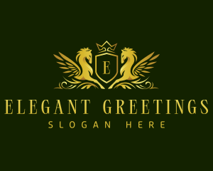 Elegant Pegasus Crest logo design