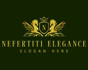 Elegant Pegasus Crest logo design