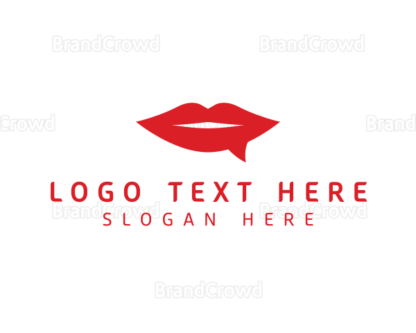 Red Lips Chat Logo