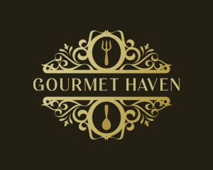 Restaurant Kitchen Gourmet logo design