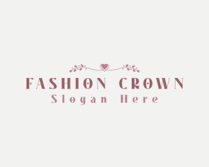 Heart Beauty Fashion logo design