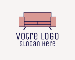 Modern Loveseat Couch Logo