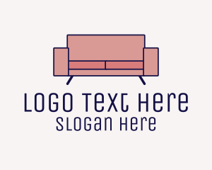 Modern Loveseat Couch Logo