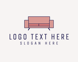 Home Decor - Modern Loveseat Couch logo design