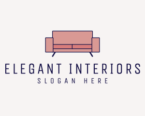 Modern Loveseat Couch logo design