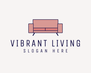 Modern Loveseat Couch logo design