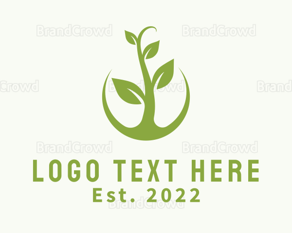 Eco Agriculture Plant Logo