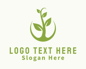 Eco Agriculture Plant Logo