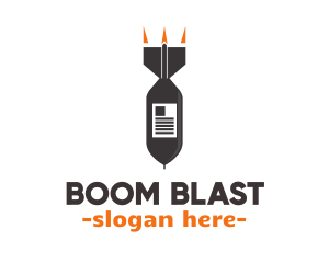 Explosive - Explosive Missile Bomb logo design