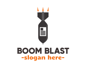 Explosive Missile Bomb logo design