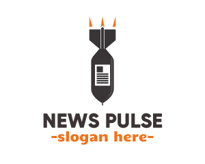 Newspaper - Missile Bomb News logo design