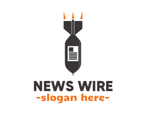 Journalism - Missile Bomb News logo design