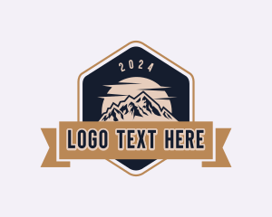 Camping Grounds - Mountain Peak Adventure logo design