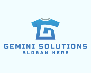 Blue Shirt Letter G logo design