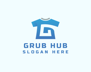 Blue Shirt Letter G logo design