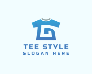 T Shirt - Blue Shirt Letter G logo design