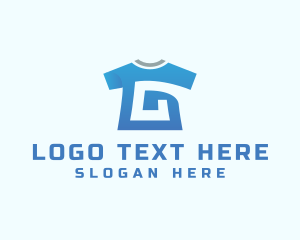 Polo Shirt - Blue Shirt Letter G logo design