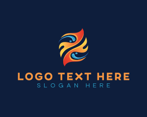 Heat - Fuel Fire Flame logo design