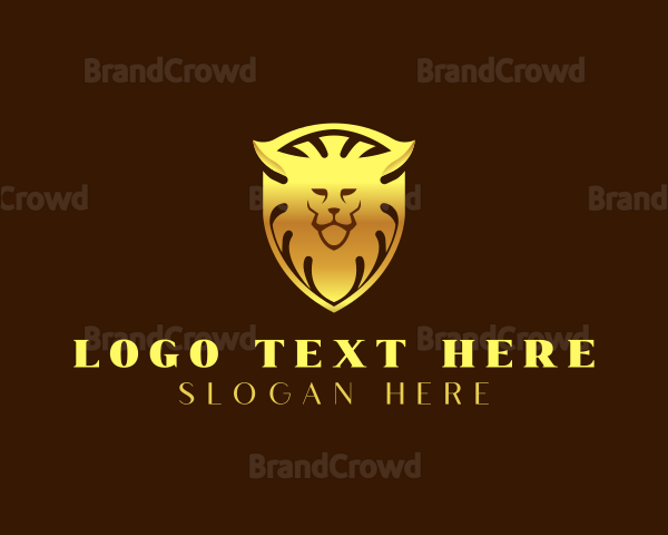 Premium Lion Shield Logo