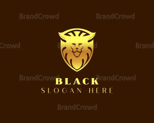 Premium Lion Shield Logo