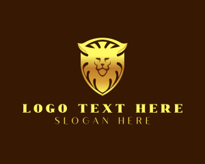 Shield - Premium Lion Shield logo design