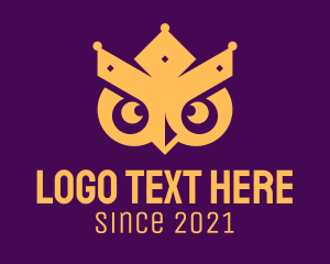 Lux - Golden Owl King logo design