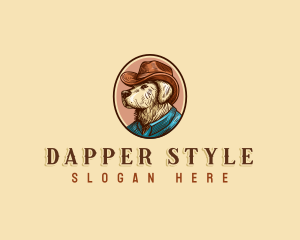 Dapper - Western Cowboy Dog logo design