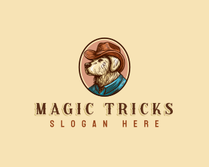Tricks - Western Cowboy Dog logo design