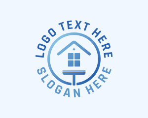 Housekeeping - House Squilgee Cleaning logo design