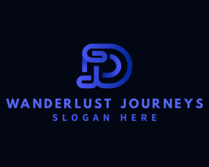 Letter D - Technology Software App logo design