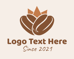 Latte - Royal Coffee Bean logo design