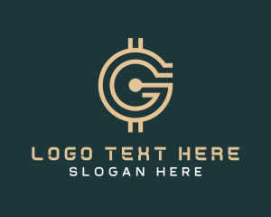 Gold - Digital Money Letter G logo design