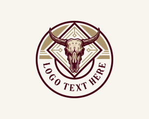 Gold - Bull Ranch Butcher logo design