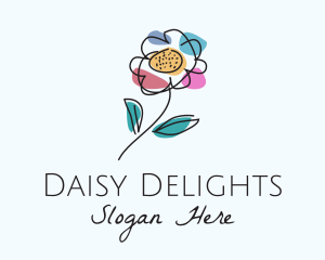 Daisy - Colorful Daisy Flower logo design